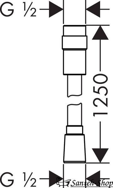 Furtun de duș Hansgrohe Isiflex 125 cm 28249000 28249000 foto