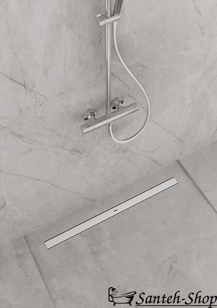 Scurgere de duș Hansgrohe RainDrain Allround 100 cm, oțel inoxidabil periat (56189800) 56189800 foto