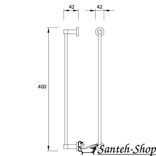 Suport prosop OMNIRES MODERN PROJECT MP60214CPB 40 cm, cupru periat MP60214CPB foto