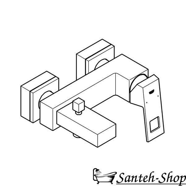 Смеситель для ванны Grohe Eurocube, хром (23140000) 23140000 фото
