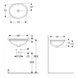 Lavoar sub blat GEBERIT VARIFORM 500.749.01.2 42x42x18.1 cm alb 500.749.01.2 foto 2