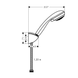 Душевой набор Hansgrohe 27558000 Crometta 85 Vario с душевым шлангом хром 27558000 фото 2