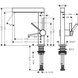 Hansgrohe Finoris 76060670 baterie lavoar cu garnitură, negru 76060670 foto 2
