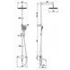 Sistem de duș IMPRESE CENTRUM SQ T-10262SQ (termostat de baie, cabină de duș 255 mm ABS pătrat, duș de m&acirc;nă 131 mm 3 moduri, furtun 170 cm), negru mat T-10262SQ foto 2