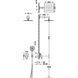 Sistem de dus cu baterie ascunsa pentru dus Tres LOFT crom 20018011 20018011 foto 2