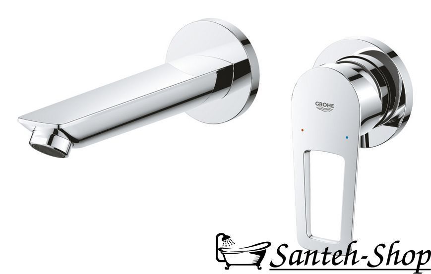 Grohe BauLoop Nou baterie pentru chiuvetă mărime M cu parte internă, crom (20289001) 20289001 foto