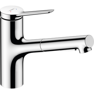 Смеситель для кухни Hansgrohe Zesis M33 150 2jet с вытяжным изливом, Chrome (74800000) 74800000 фото