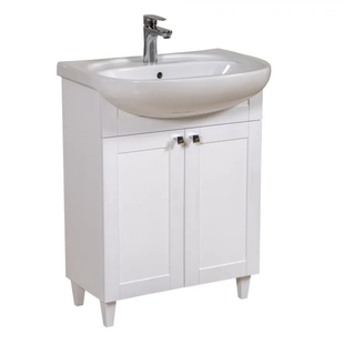 Dulap de baie cu lavoar AQUARODOS Woodmix 65 de podea, 850x650x480 mm, alb Woodmix 65 foto
