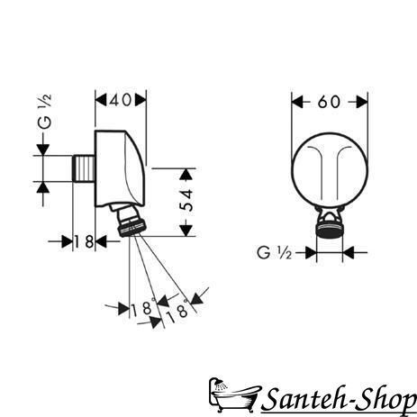 Шланговое подсоединение Hansgrohe Fixfit E (27505000) 27505000 фото