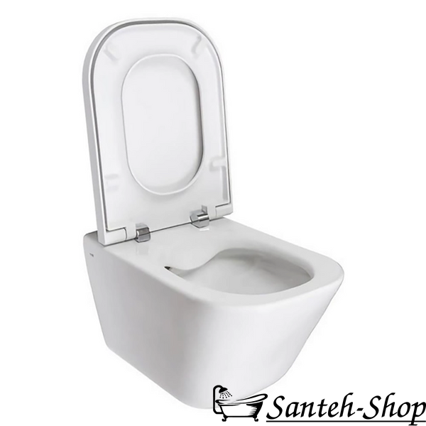 WC suspendat Roca GAP Rimless A34H47C000 cu scaun A34H47C000 foto
