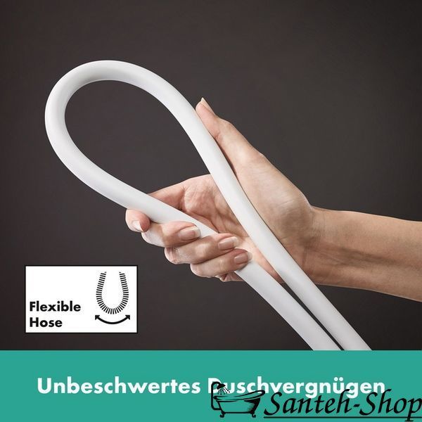 Bară de duș Hansgrohe Unica S Puro 90 cm cu furtun de 160 cm, alb mat (24405700) 24405700 foto