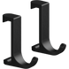 Hansgrohe WallStoris c&acirc;rlig subțire pentru prosoape (2 bucăți) 3,9 x 3,2 x 1,0 cm, negru mat (27929670) 27929670 foto 1