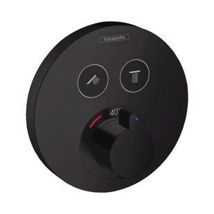 Термостат скрытого монтажа Hansgrohe ShowerSelect S на 2 потребителя, Matt Black (15743670) 15743670 фото