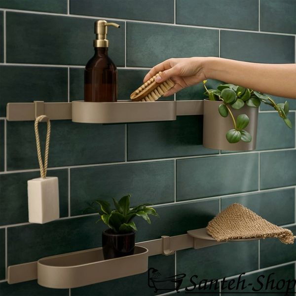Hansgrohe WallStoris Planet Edition, c&acirc;rlig pentru prosoape lat (2 buc.) 3,9 x 3,2 x 1,8 cm, Nisipiu (28915210) 28915210 foto