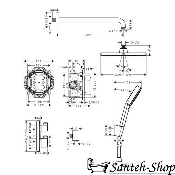 Set de duș Hansgrohe Pulsify Select cu furtun de duș de 160 cm 24303670 163287597911 foto