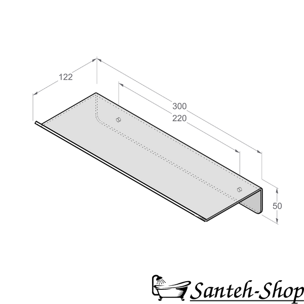 Плавающая полка для душа DASKE PLAIN SH/PLM-1703G SH/PLM-1703G фото