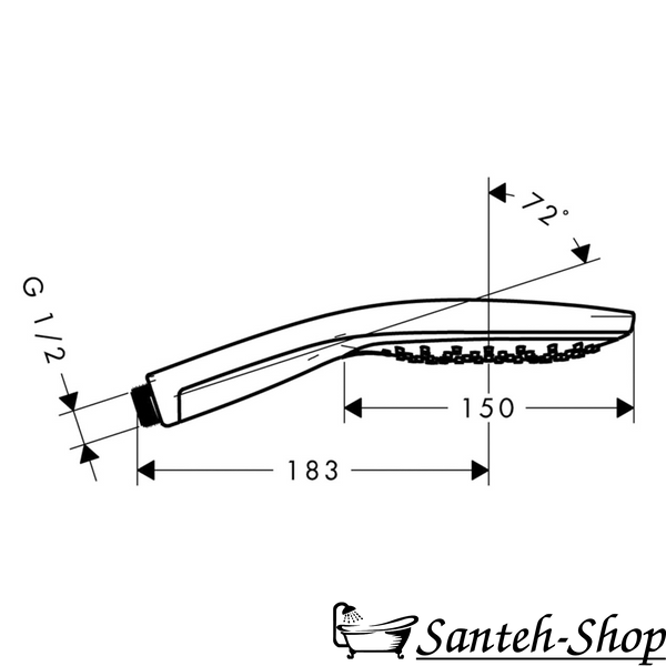 Duș de m&acirc;nă Hansgrohe 28587000 Raindance Select S 150 Air 3jet crom 28587000 foto