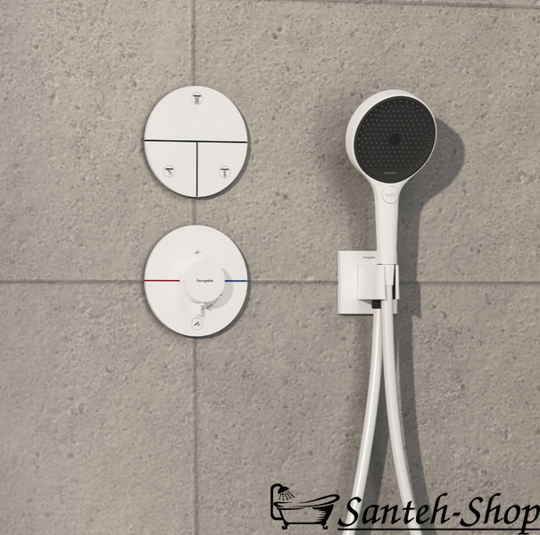 Hansgrohe ShowerSelect Comfort S HighFlow termostat ascuns pentru 1 funcție, alb mat (15562700) 15562700 foto