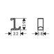 Hansgrohe WallStoris Planet Edition, c&acirc;rlig pentru prosoape lat (2 buc.) 3,9 x 3,2 x 1,8 cm, Nisipiu (28915210) 28915210 foto 2