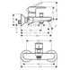 Baterie cadă Hansgrohe Vernis Blend 71440670 monocomandă negru mat 71440670 foto 2