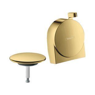 Внешняя часть Hansgrohe Exafill S к сифону на ванну с наполнением, полированное золото (58117990) 58117990 фото