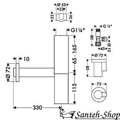 Sifon pentru lavoar Hansgrohe Flowstar (52120000) 52120000 foto