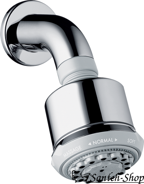 Верхний душ Hansgrohe Clubmaster 26606000 хром 85 3jet EcoSmart с держателем 26606000 фото