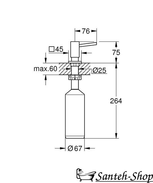 Дозатор жидкого мыла GROHE 40649000 хром 40649000 фото