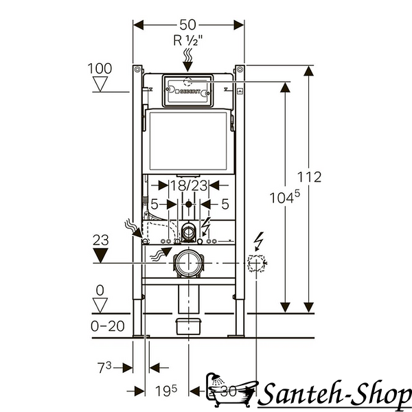 Rama WC GEBERIT DUOFIX 458.126.00.1 pentru WC suspendat 458.126.00.1 foto