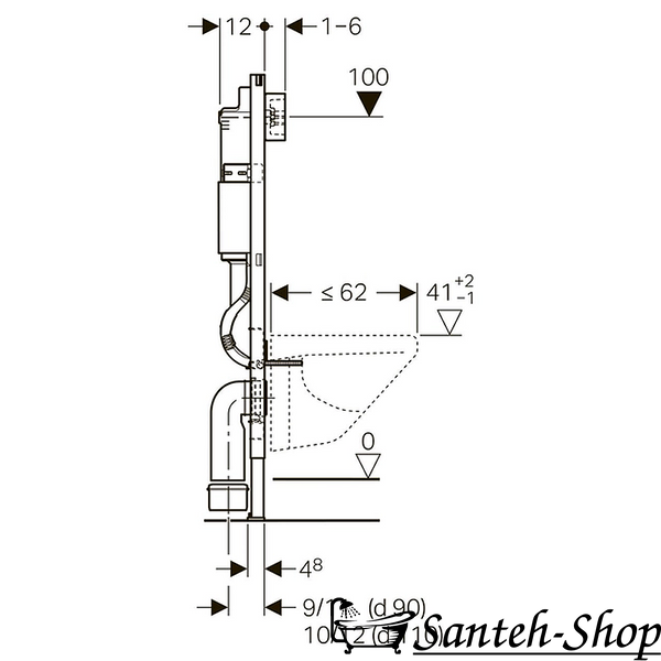 Rama WC GEBERIT DUOFIX 458.126.00.1 pentru WC suspendat 458.126.00.1 foto