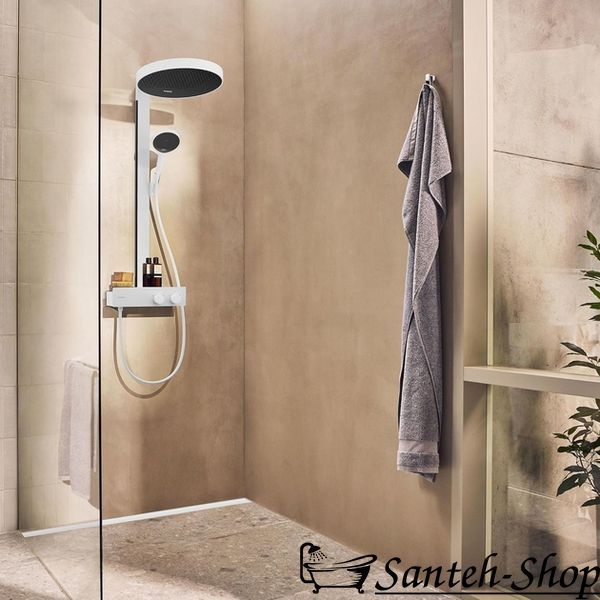 Душевая система Hansgrohe Rainfinity Showerpipe 360 1jet с термостатом ShowerTablet 350, Matt White (26853700) 26853700 фото