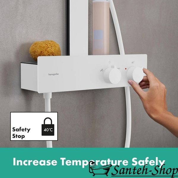 Душевая система Hansgrohe Rainfinity Showerpipe 360 1jet с термостатом ShowerTablet 350, Matt White (26853700) 26853700 фото