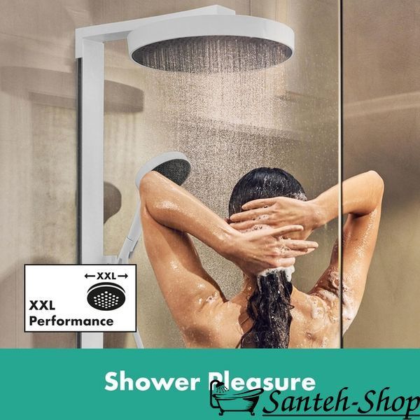 Душевая система Hansgrohe Rainfinity Showerpipe 360 1jet с термостатом ShowerTablet 350, Matt White (26853700) 26853700 фото