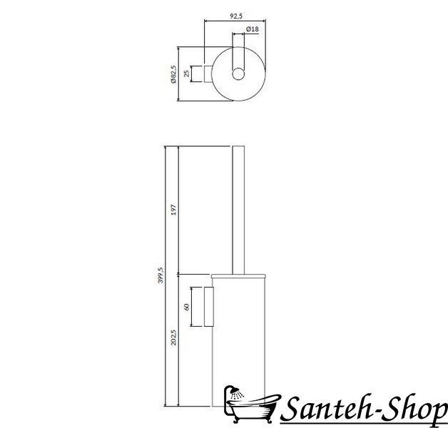 Perie de toaletă Omnires Modern Project MP60621BSB brushed brass MP60621BSB foto