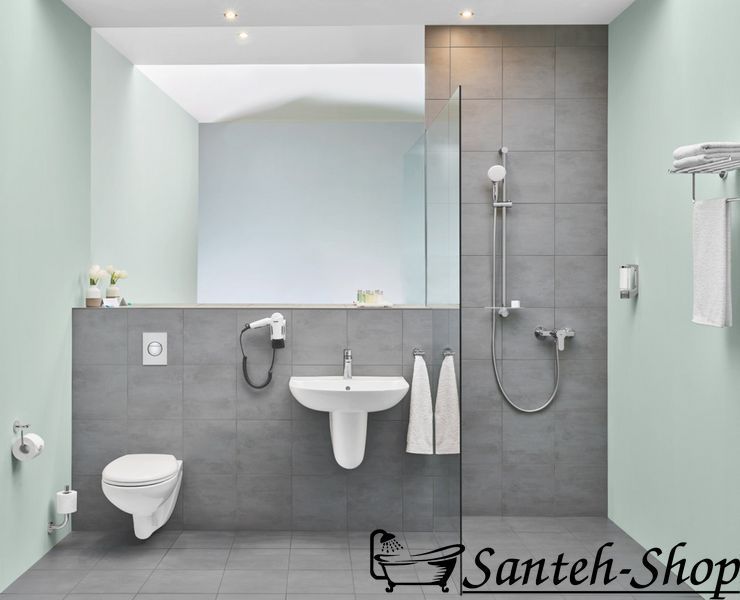 Grohe Bau Ceramic 60 lavoar montat pe perete, alb (39421000) 39421000 foto