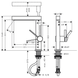 Baterie lavoar Hansgrohe Finoris 76063000 cu garnitură, crom 76063000 foto 2