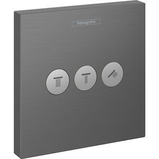 Переключатель Hansgrohe ShowerSelect на 3 клавиши, Brushed Black Chrome (15764340) 15764340 фото