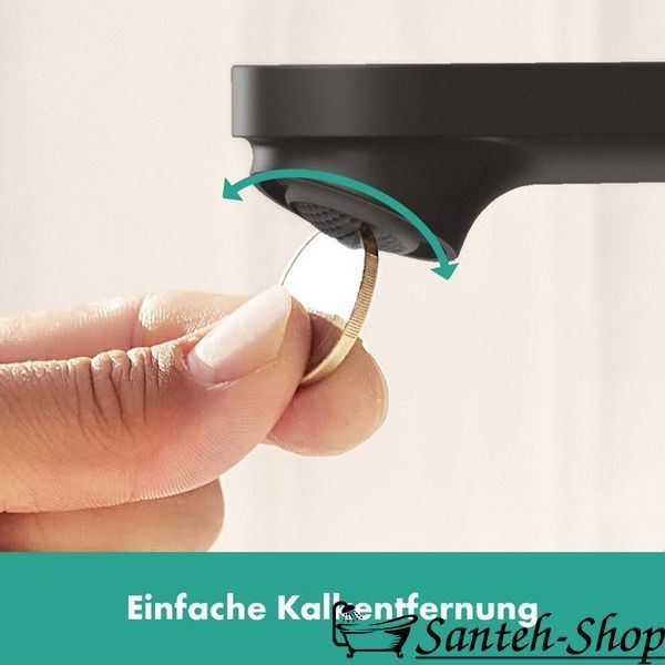 Baterie lavoar Hansgrohe Rebris S 80 Coolstart EcoSmart+ cu telecomandă rabatabilă, negru mat (72586670) 72586670 foto