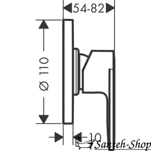 Hansgrohe Vernis Blend Baterie de duș ascunsă D110, negru mat (71649670) 71649670 foto