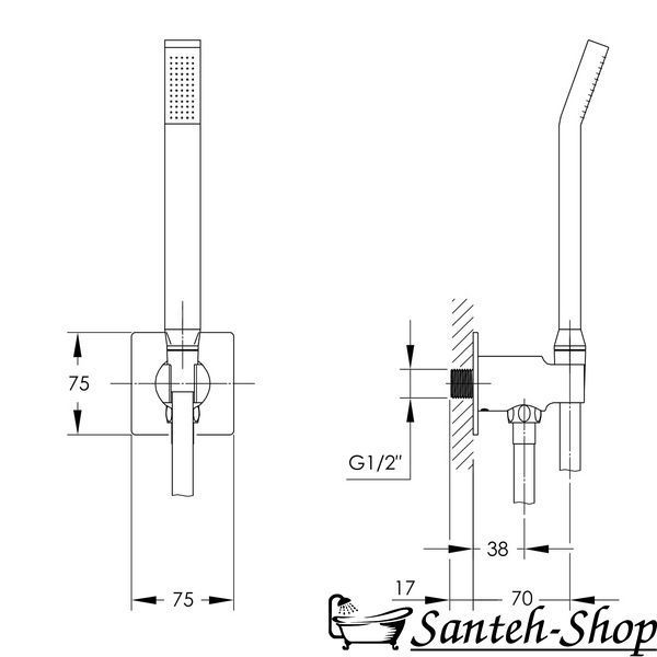 Душевой гарнитур Imprese SMART CLICK ZMK101901224 ZMK101901224 фото