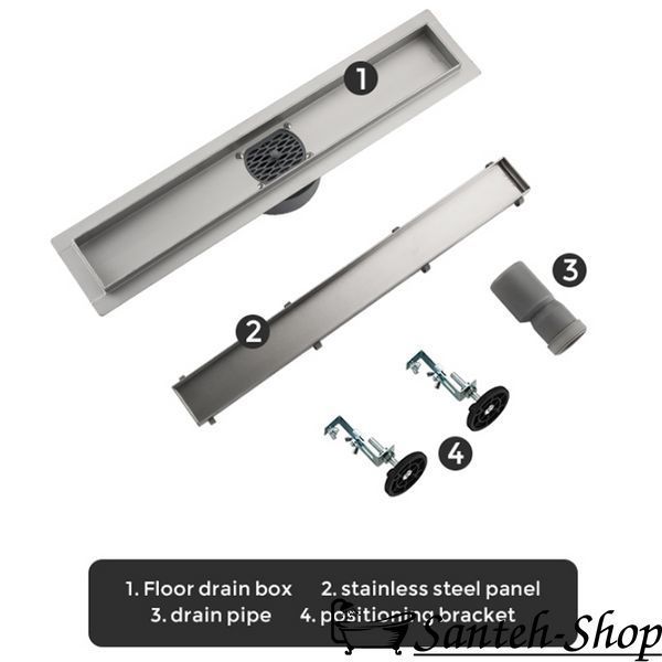 Rigola de duș Gappo G85007-4 cu obturator uscat și umed, satinat G85007-4 foto