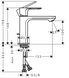 Baterie lavoar 110 Hansgrohe Rebris E 72560000 72560000 foto 7
