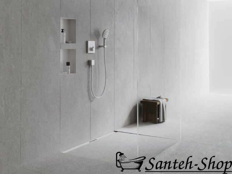 Hansgrohe RainDrain Flex 56044800 Трап для душа 800 мм - внешняя часть (нержавеющая сталь шлифованная) 56044800 фото