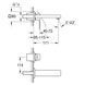 Внешняя часть смесителя для раковины GROHE Eurocube на 2 отверстия 19895000 19895000 фото 2