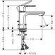 Baterie lavoar Hansgrohe Rebris S 80 Coolstart EcoSmart+ cu telecomandă rabatabilă, negru mat (72586670) 72586670 foto 2