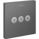 Переключатель Hansgrohe ShowerSelect на 3 клавиши, Brushed Black Chrome (15764340) 15764340 фото 1