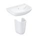 Умывальник подвесной с полупьедесталом Grohe Bau Ceramic 55, белый (39440000_39426000) 39440000_39426000 фото 1
