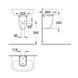 Умывальник подвесной с полупьедесталом Grohe Bau Ceramic 55, белый (39440000_39426000) 39440000_39426000 фото 4