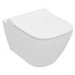 Toaletă suspendată Volle SOLO Rimless, scaun solid Slim cu &icirc;nchidere lentă 51*35,5*33 cm alb