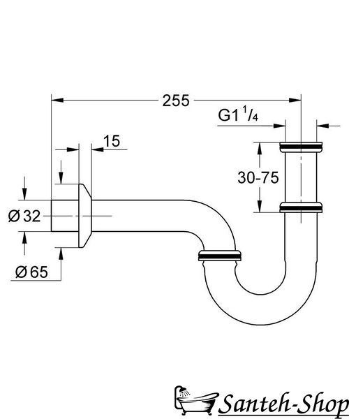 Сифон для умывальника Grohe (28947000) 28947000 фото
